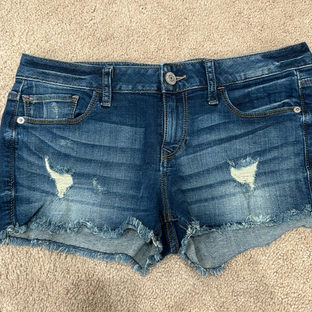 Dark wash Express denim shorts
